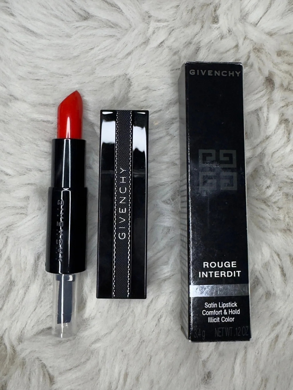 Givenchy Rouge Interdit Satin Lipstick - Bright Red